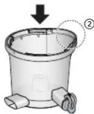 PANASONIC MJL501 - Attach the rotating brush and juice cone, then set it on the juicing bowl. - 4