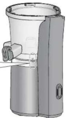 PANASONIC MJL501 - Rimontare la ciotola per il succo sull'alloggiamento motore. - 1