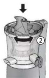 PANASONIC MJL501 - Monte el tornillo para exprimir. - 2