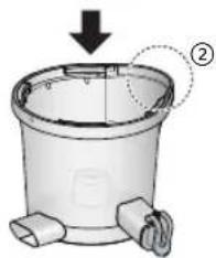 PANASONIC MJL501 - Bevestig de draaiende borstel en de sap zeef en zet de kegel daarna op de sapkom. - 4