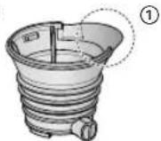 PANASONIC MJL501 - Attach the rotating brush and juice cone, then set it on the juicing bowl. - 3