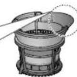 PANASONIC MJL501 - Nasad'te rotačni kartáč a filtr na šťávu, poté nasad'te misku na pripravu šťávy. - 2