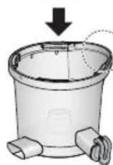 PANASONIC MJL501 - Conecte el cepillo giratorio y el filtro bajo para Zumo, y a continuacion colquela en el recipientte para exprimir. - 4