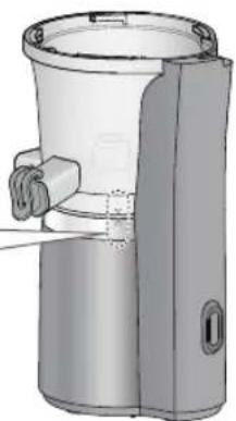 PANASONIC MJL501 - Coloque el recipiente para exprimir en la carcasa del motor. - 1