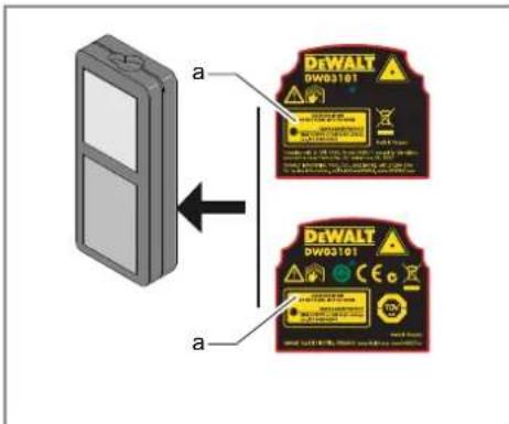 DEWALT DW03101 - Produktetikettering - 1