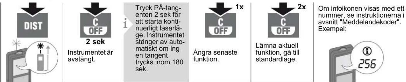 DEWALT DW03101 - Starta/Stänga av Rensa Meddelandekoder - 1