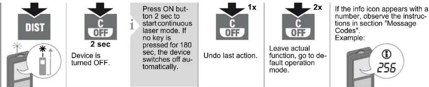 DEWALT DW03101 - Switching ON/OFF Clear Message Codes - 1