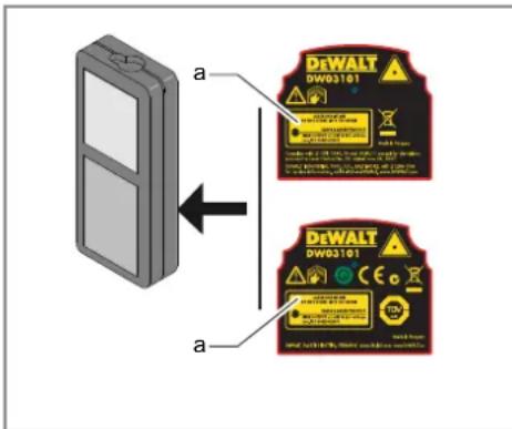 DEWALT DW03101 - Marcação do instrumento - 1