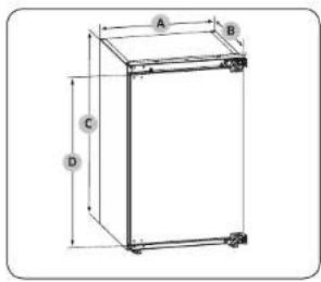 SAMSUNG BRR13R121WWEF - Productafmetingen - 1