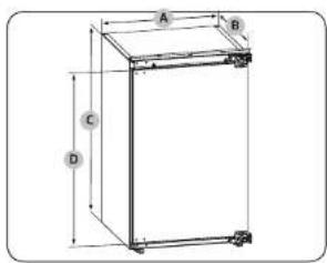 SAMSUNG BRR13R121WWEF - Geräteabmessung - 1