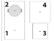 BAUKNECHT BAR2 KP8V2 IN - SUITABLE SIZE OF PAN/POT BASE FOR THE DIFFERENT COOKING ZONES - 1