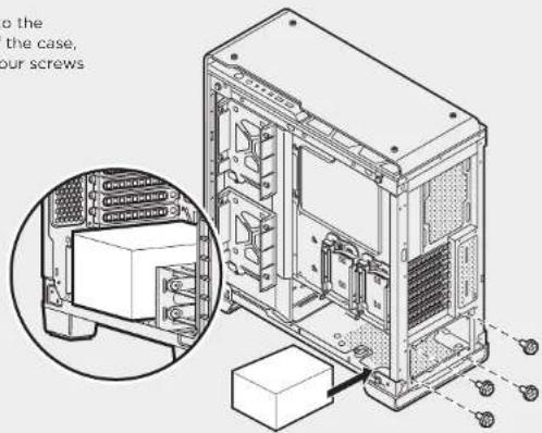 CORSAIR Crystal Series 680X - Installing the power supply - 1