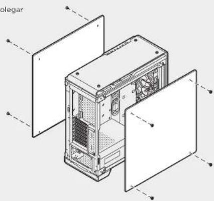 CORSAIR Crystal Series 680X - Remover os paineis lateralis - 1