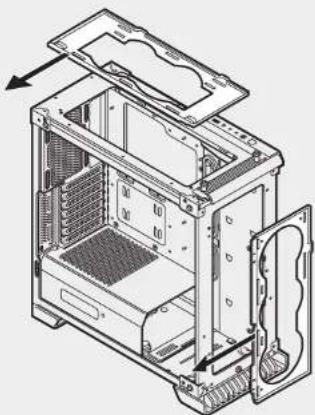 CORSAIR Crystal Series 680X - Extracción de las bandejas del ventilador - 1