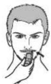 PANASONIC ERGY30 - ▶ Shaping your moustache - 2