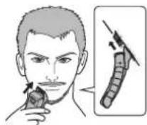 PANASONIC ERGY30 - ▶ Trimmning af overskæg - 3