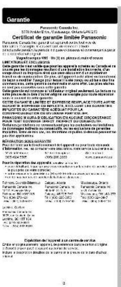 PANASONIC PVV4523SK - Table of Contents - 5