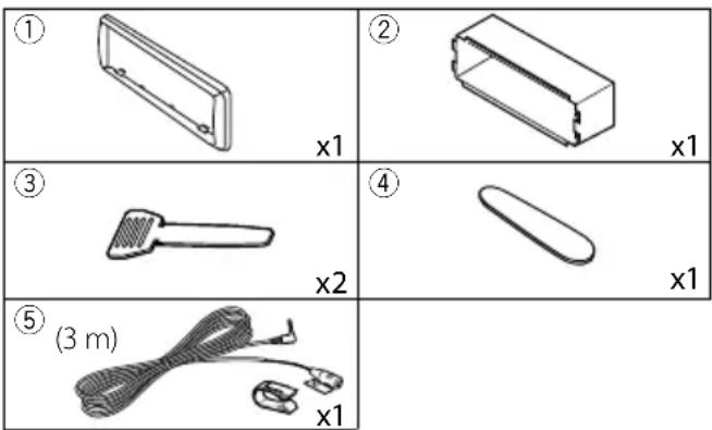 JVC KDX561DBT - Supplied accessories for installation - 1