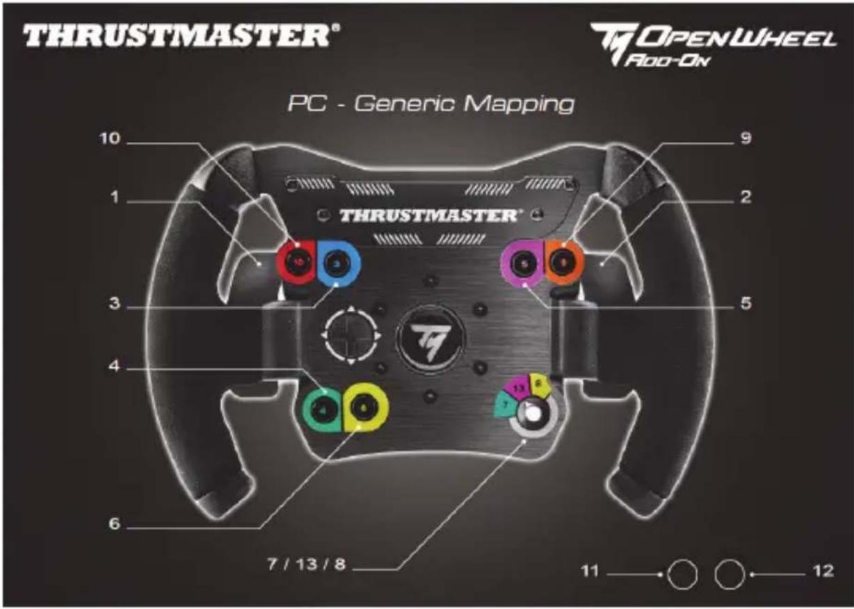 THRUSTMASTER TM Open Wheel AddOn - MAPEAMENTO PARA PC - 1
