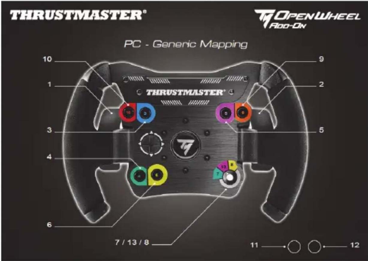 THRUSTMASTER TM Open Wheel AddOn - PC MAPPING - 1