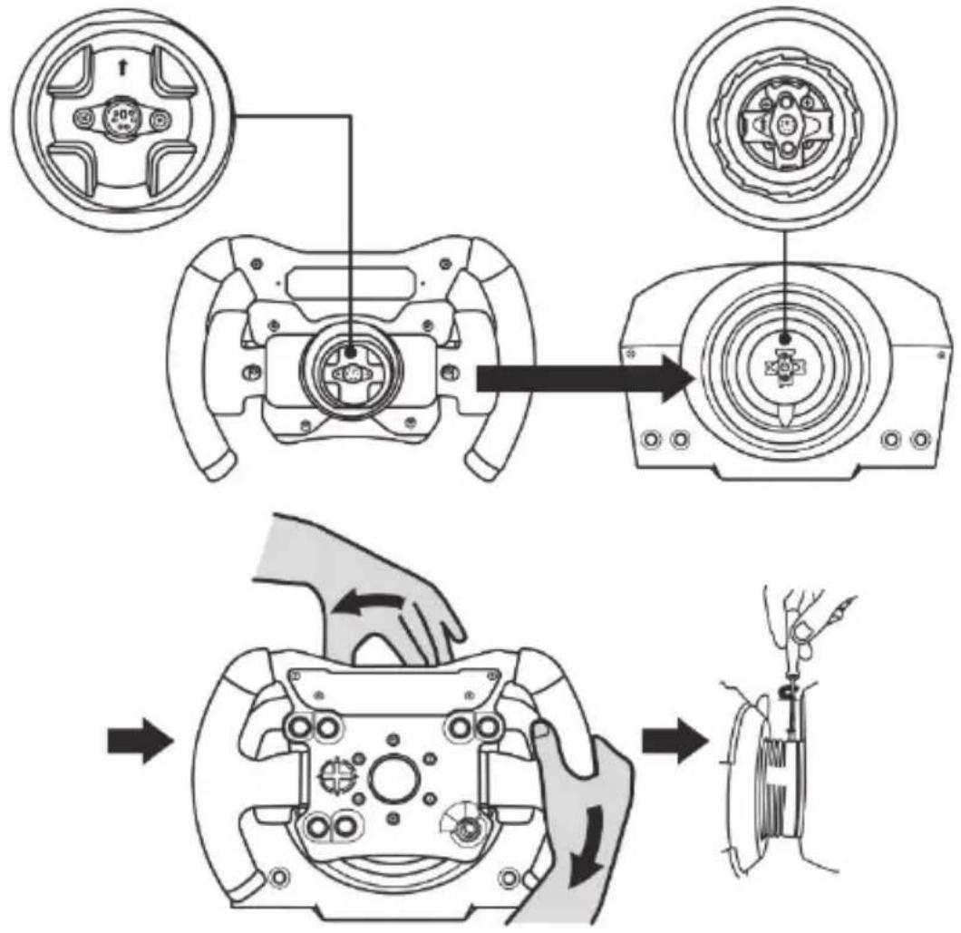 THRUSTMASTER TM Open Wheel AddOn - ステアリングホイールをベース部に固定する - 1