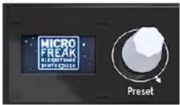 Arturia MicroFreak - L'affichage et l'encodeur Preset - 1