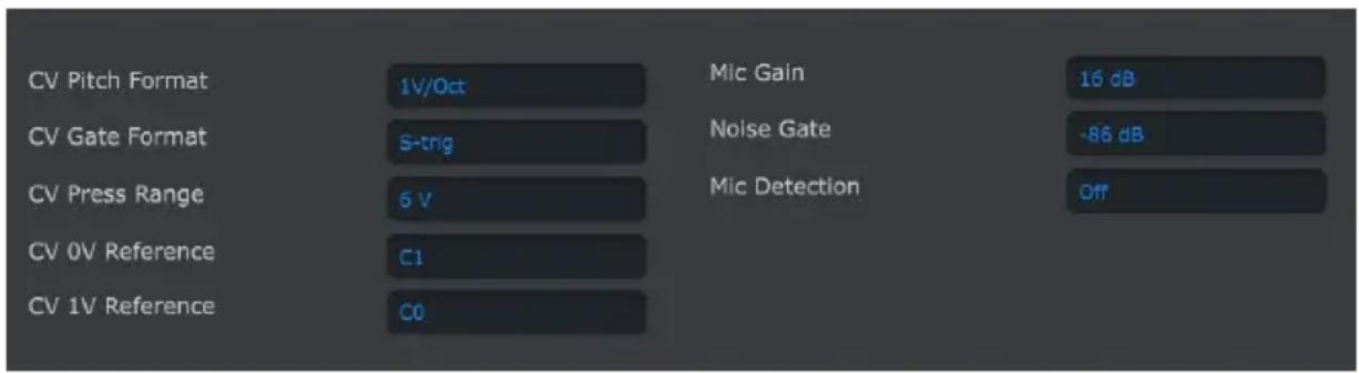 Arturia MicroFreak - Réglages du MIDI Control Center - 1