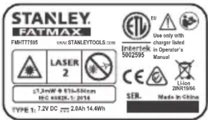 STANLEY FMHT775951 - Etichete de avertizare - 4