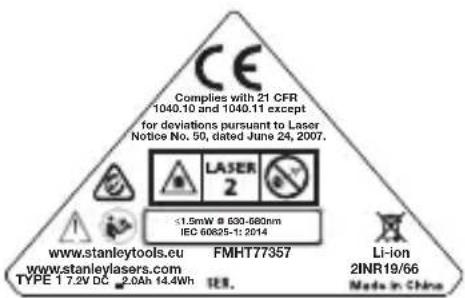 STANLEY FMHT177357 - OPOZORILO: - 4