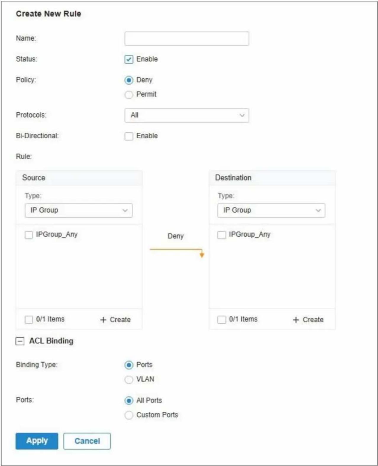 TP-LINK Omada EAP225Outdoor - ■ Configuration des ACL sur commutateur - 1