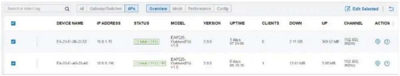 TP-LINK Omada EAP225Outdoor - Allez dans Devices, Sélectionnez APs - 1