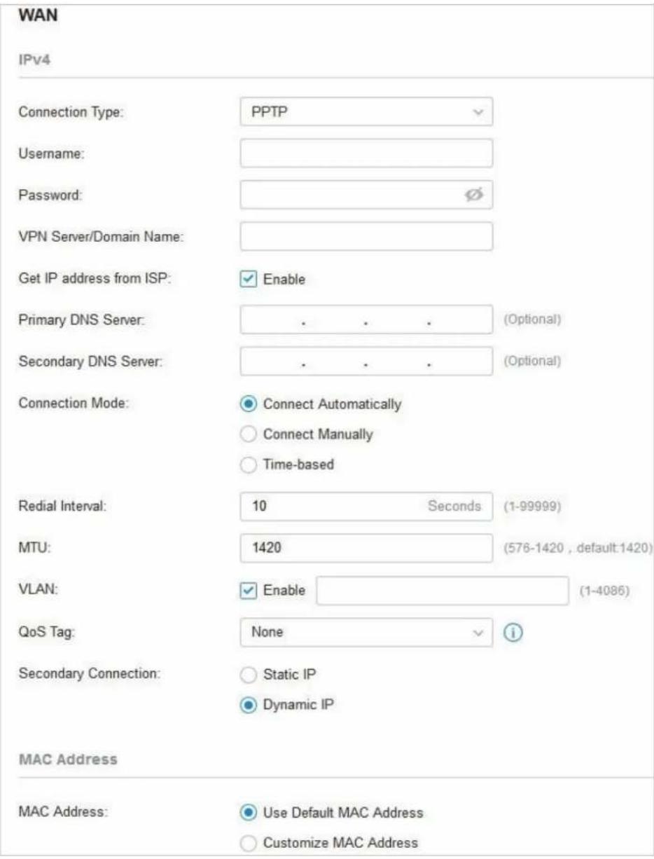 TP-LINK Omada EAP225Outdoor - ■ PPTP - 1