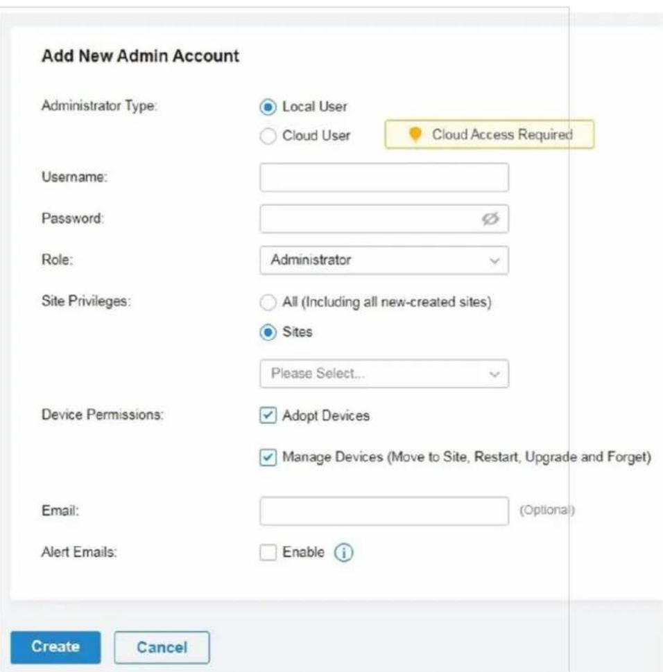 TP-LINK Omada EAP225Outdoor - Sélectionnez Utilisateur local pour le type d'administrateur dans la fenêtre contextuelle. - 1