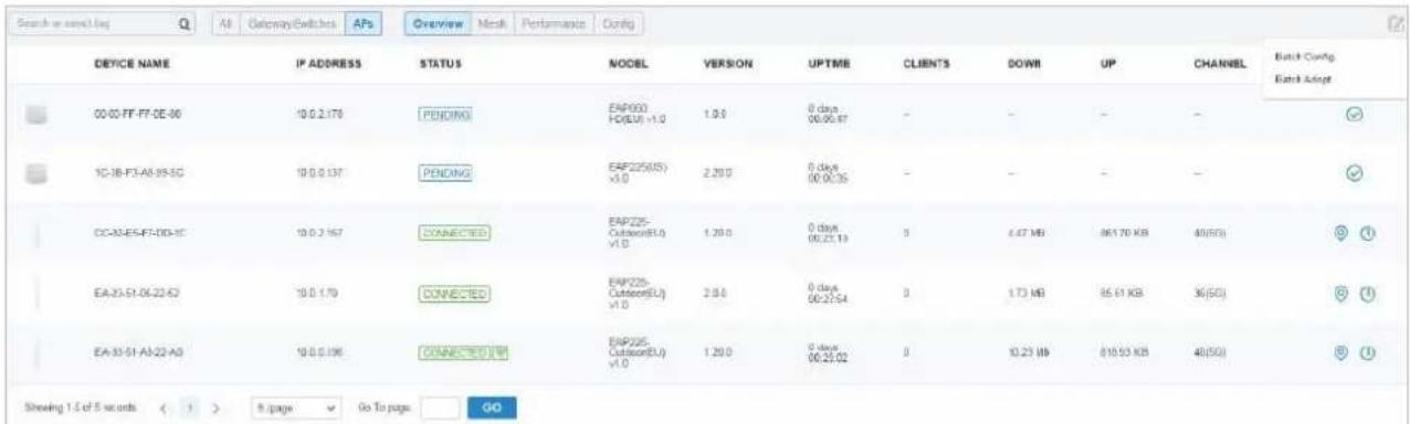 TP-LINK Omada EAP225Outdoor - ■ Modification de lot (pour commutateurs et EAP) - 1
