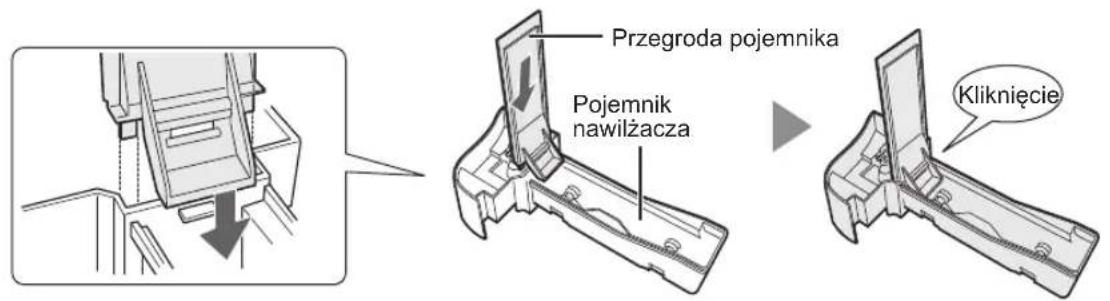Przegroda pojemnika Pojemnik nawilżacza Kliknięcie