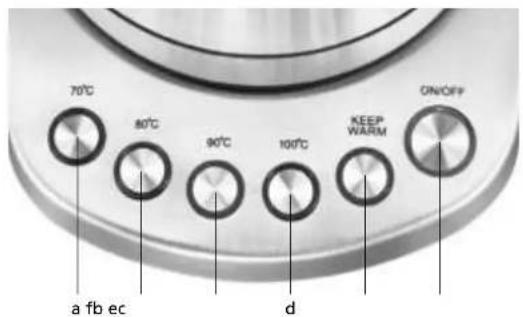 Solis Vario Temp Kettle 5516 - ▲ CONTROL BUTTONS ON THE CONTROL PANEL - 1