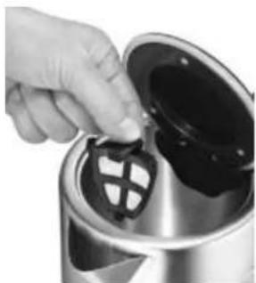 Solis Vario Temp Kettle 5516 - RIMUOVERE E PULIRE IL FILTRO ANTICALCARE - 1