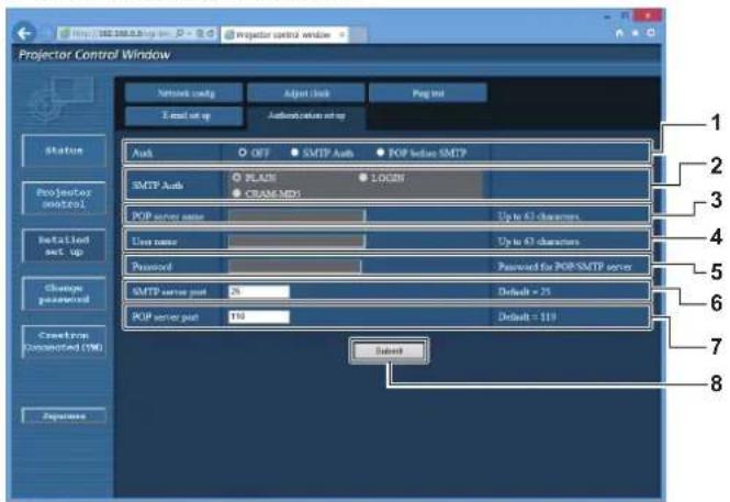PANASONIC PTDZ780 - Page [Authentication set up] - 1