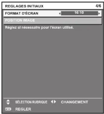PANASONIC PTDZ780 - Réglages initiaux (réglage de l'écran) - 1