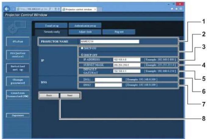 PANASONIC PTDZ780 - Page [Network config] - 1