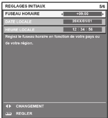 PANASONIC PTDZ780 - Réglages initiaux (fuseau horaire) - 1