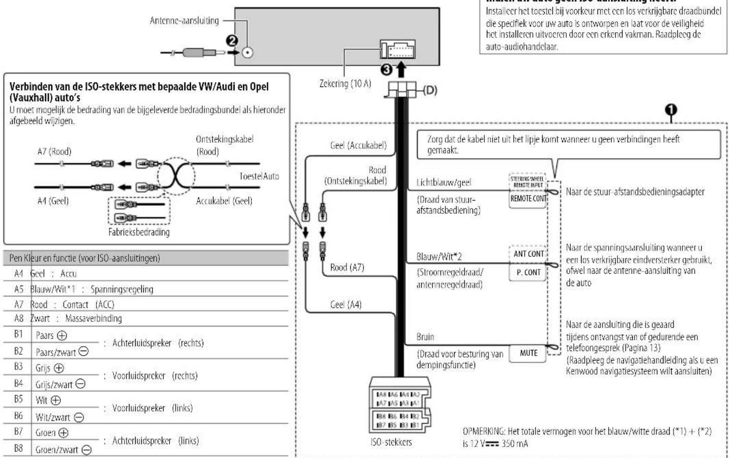 KENWOOD KDC130UG - INSTALLEREN/VERBINDEN - 1