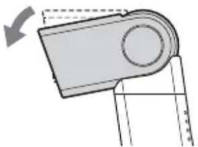 SONY HVLF32M - Tournez le flash de 8° vers le bas. - 1