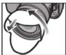 PANASONIC HFSA14140GC - ■ Temporarily Storing the Lens Hood - 1