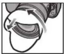 PANASONIC HFSA14140GC - ■ Almacenamiento temporal de la visera del objetivo - 1