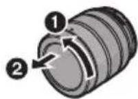 PANASONIC HFSA14140GC - Richten Sie die roten Markierungen Ⓐ zum Ansetzen des Objektivs auf Kameragehäuse und Objektiv aneinander aus und drehen Sie das Objektiv in - 1