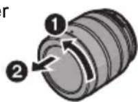 PANASONIC Lumix HFSA14140E - Installazione/Rimozione dell'obiettivo - 1