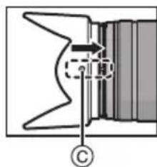 PANASONIC Lumix HFSA14140E - Installazione del paraluce (Accessorio in dotazione) - 3