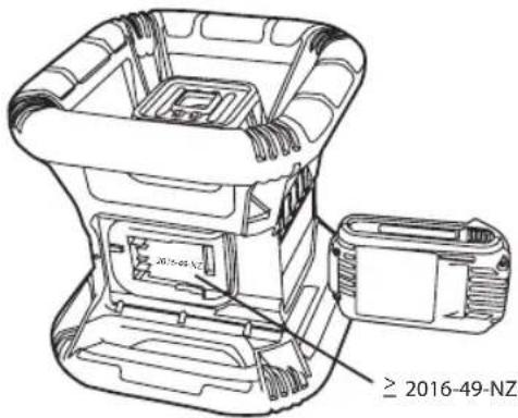 DEWALT DCE079D1 - Utilizzo del laser su un pavimento (Fig. ①) - 1