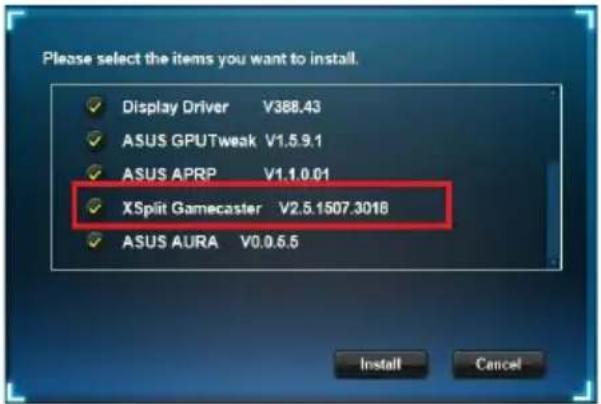 ASUS ROG Strix GTX1650 O4G Gaming - Installazione di XSplit Gamecaster in Windows® 10 / 8.1 / 8 / 7 (64-bit) - 2